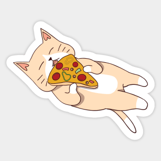 Dinner for Kitty Sticker